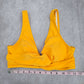 Shein Yellow Wrap Crisscross String Tie Padded Bikini Top Swimwear Medium