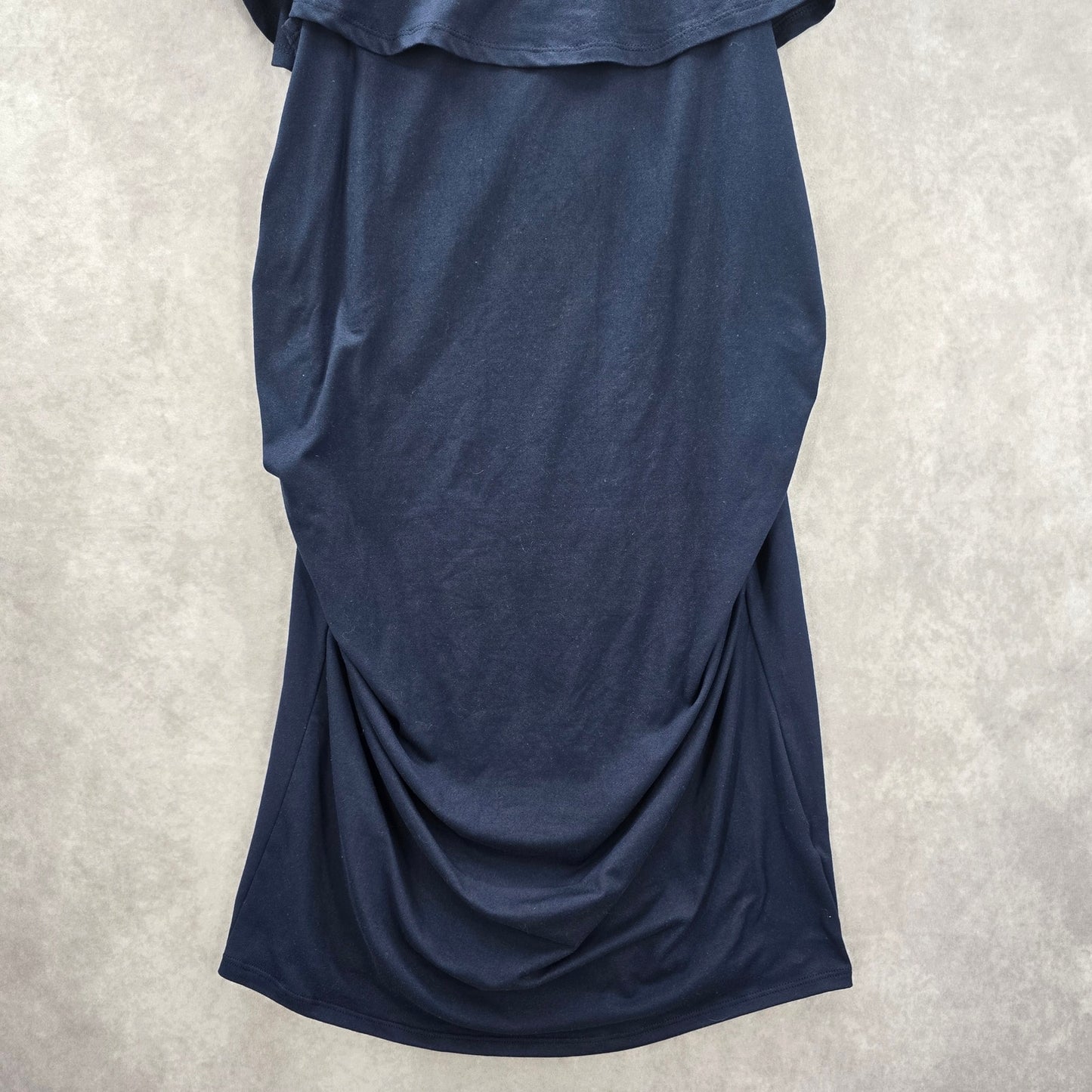 Hello Mia Navy Blue Sleeveless Ruffle Maternity Dress Extra Large