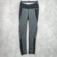 Avia Black Gray Long Mesh Legging Pant Bottoms Activewear Small