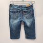 Levis Bermuda Shorts Girls Blue Denim Adjustable Jeans Pants Size 6 Regular