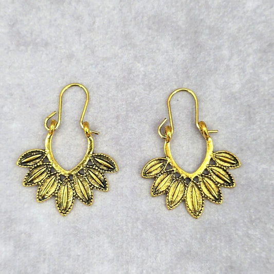 Zara Gold Leaf Floral Dangle Earrings Fashion Jewelry JB2-4