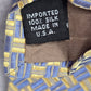 Perry Ellis Portfolio Gold Blue Weave Geometric 100% Silk Men's Neck Tie