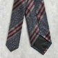 Strellson Gray Blue Stripe 100% Silk Italy Switzerland Stripe Men's Neck Tie