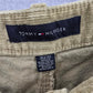 Tommy Hilfiger Tan Khaki Corduroy Straight Slim Stripe Pants Bottoms Men's 36x30