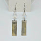 Zara Silver Tarnished Tone Bead Bar Dangle Hook Earrings Fashion Jewelry E25