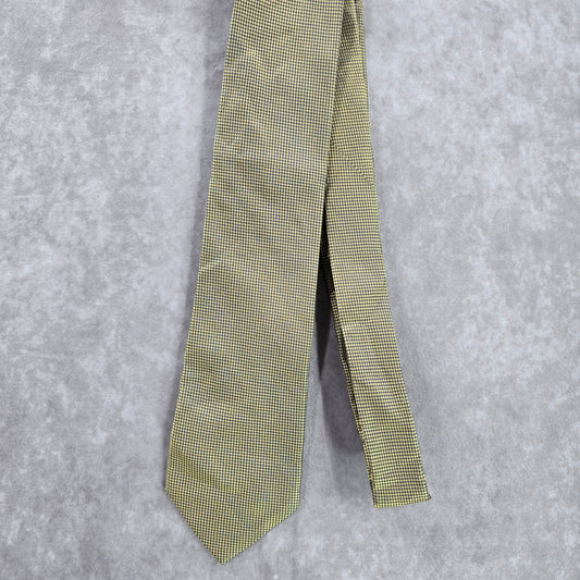 Nautica Yellow Gold Blue Foulard Geometric 100% Silk Men's Neck Tie NWT