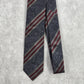 Strellson Gray Blue Stripe 100% Silk Italy Switzerland Stripe Men's Neck Tie