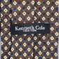 Kenneth Cole New York Brown Blue Geometric Silk Men's Neck Tie NWOT