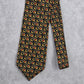 Paolo Gucci Black Bold Red Floral Horsebit Vtg 100% Silk Italy Mens Neck Tie