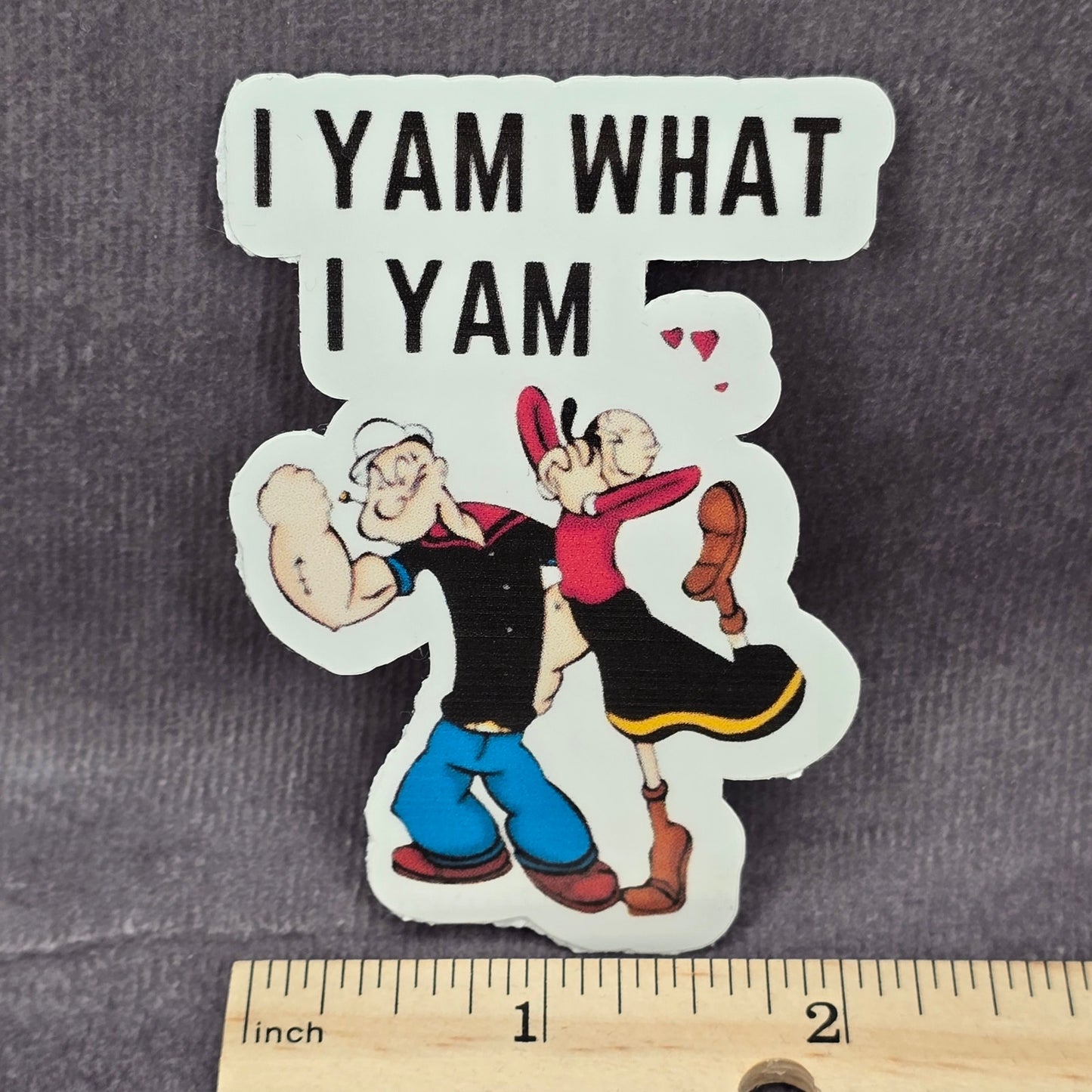 I Yam What I Yam Popeyes Funny Humor Laptop Decal Stationary Sticker