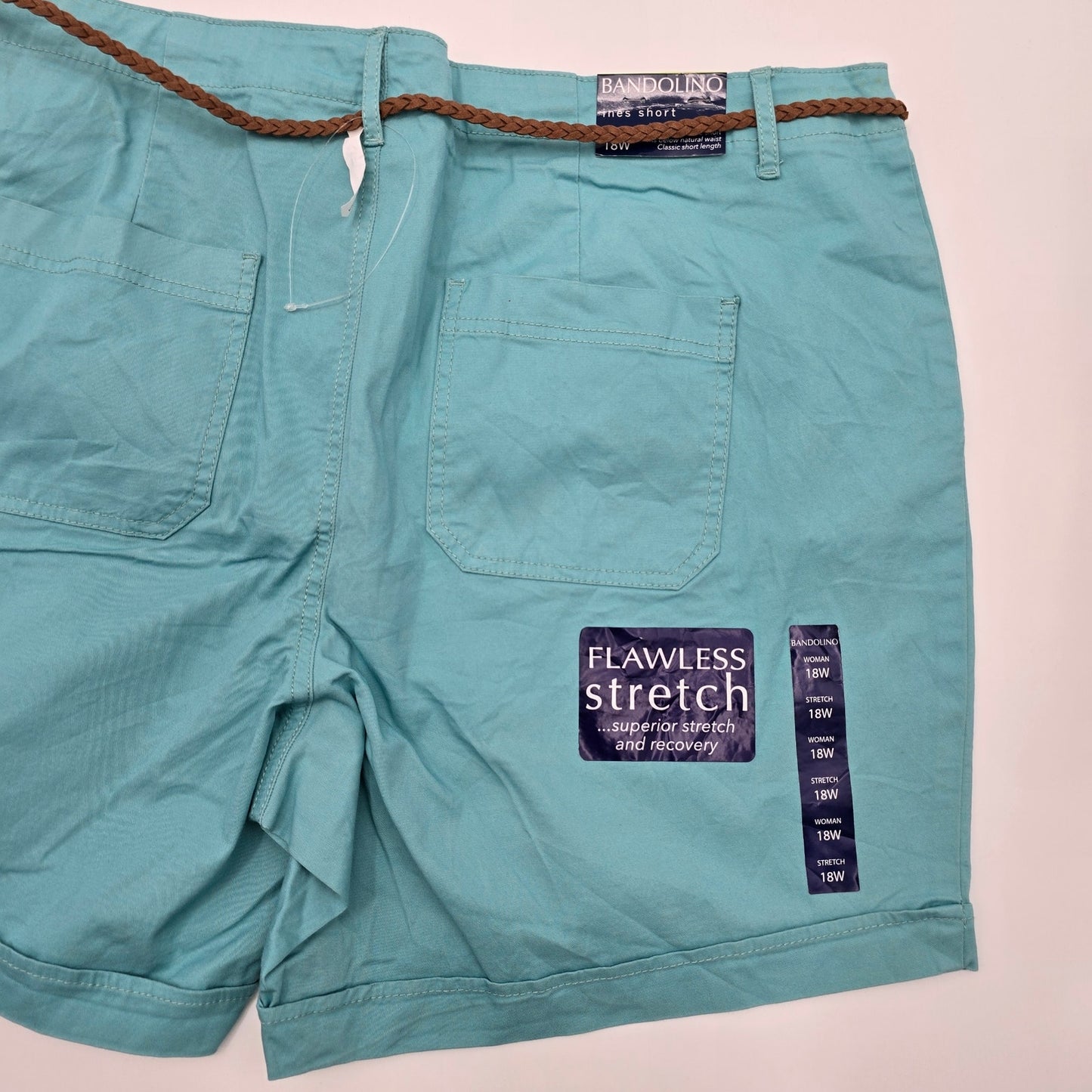 Bandolino Ines Classic Blue Shorts Bottoms Pants Plus Size 18W NWT