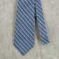 Porta Bella Blue Geometric Handmade 100% Silk Men's Neck Tie NWOT