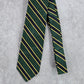 Robert Talbott for Bunce Brothers Black Blue Gold Stripe Silk Men Neck Tie NWOT