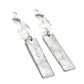 Zara Silver Tarnished Tone Bead Bar Dangle Hook Earrings Fashion Jewelry E25