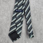 Stafford Essentials Black Gray White Stripe 100% Polyester Men's Neck Tie NWOT