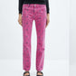 Mango MNG Printed Straight Pink Fuchsia Floral Jeans NWT Size 6