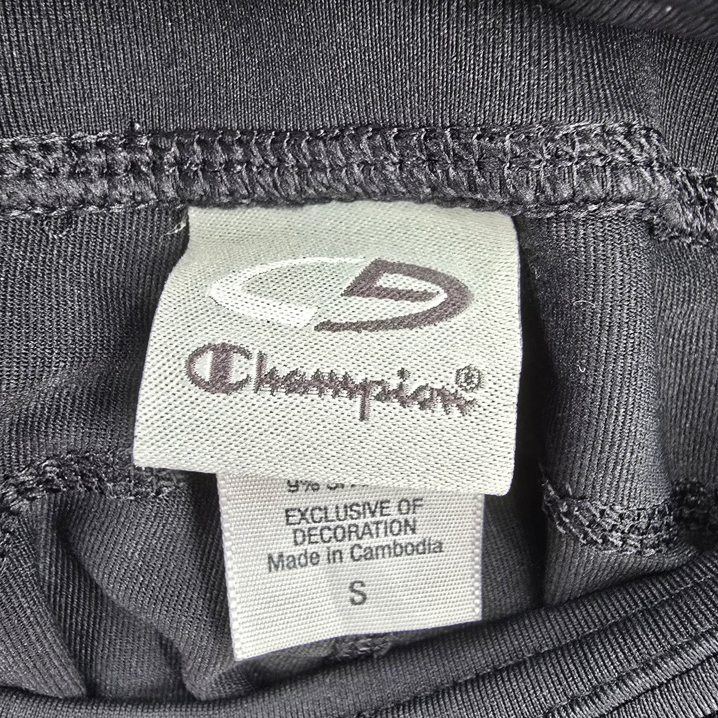 Champion Gray Black Stripe Cropped Active Legging Pants Bottoms Small