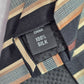 Sean John Black Stripe Brown Gold 100% Silk Men's Neck Tie NWOT