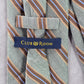 Club Room Gray Brown Blue Stripe 100% Silk Long Men's Neck Tie NWOT