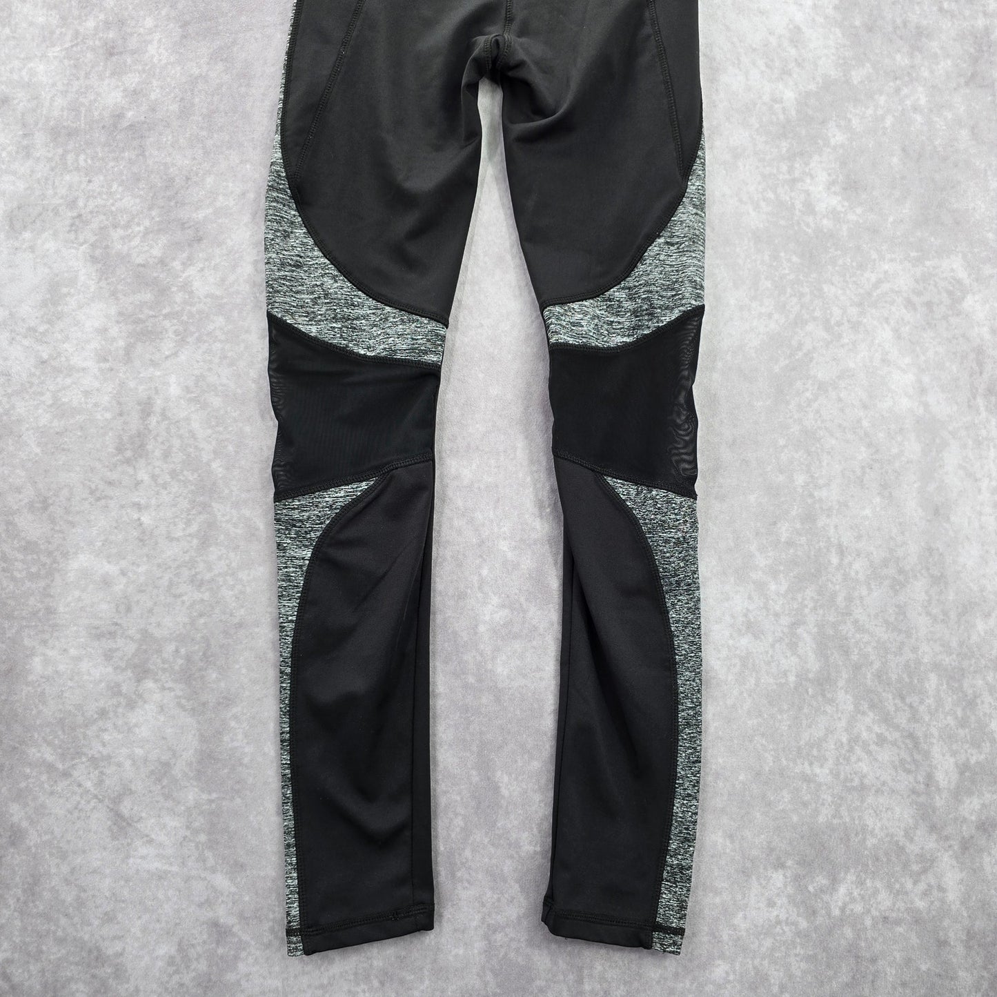 Therapy Black Gray Long Activewear Running Mesh Legging Pants Bottoms Yoga Large