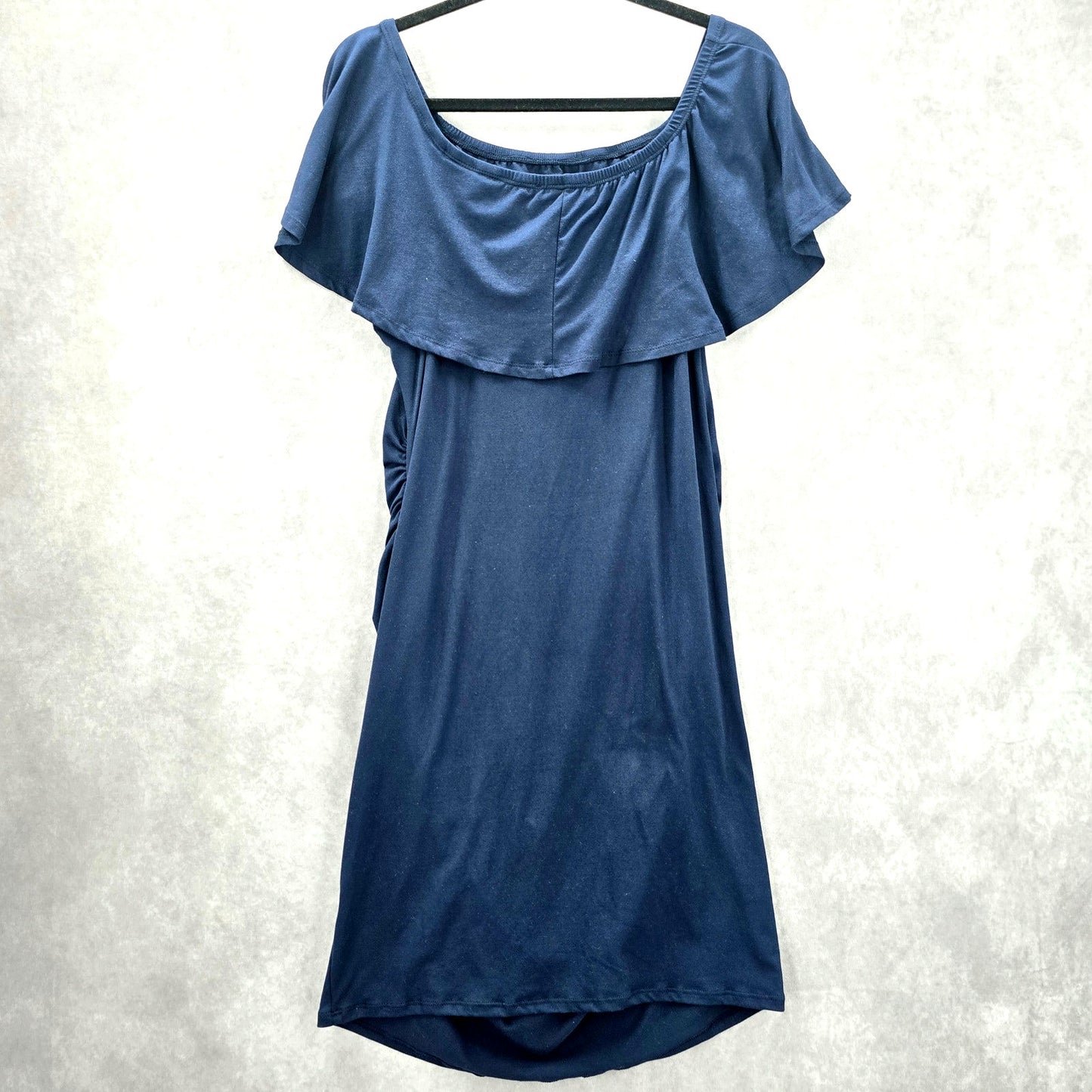 Hello Mia Navy Blue Sleeveless Ruffle Maternity Dress Extra Large