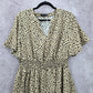 Bloomchic Allover Print Flutter Short Sleeve Flowy Flare Midi Dress XL NWOT