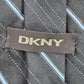 DKNY Navy Blue Striped 100% Silk Men's Neck Tie NWOT