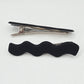 Paisley Lane Black Pair of Two Wavy Hair Clips Accessories NWT