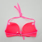 Victoria's Secret Pink Orange Halter Padded Bikini Top Tie Back Swimwear 34C