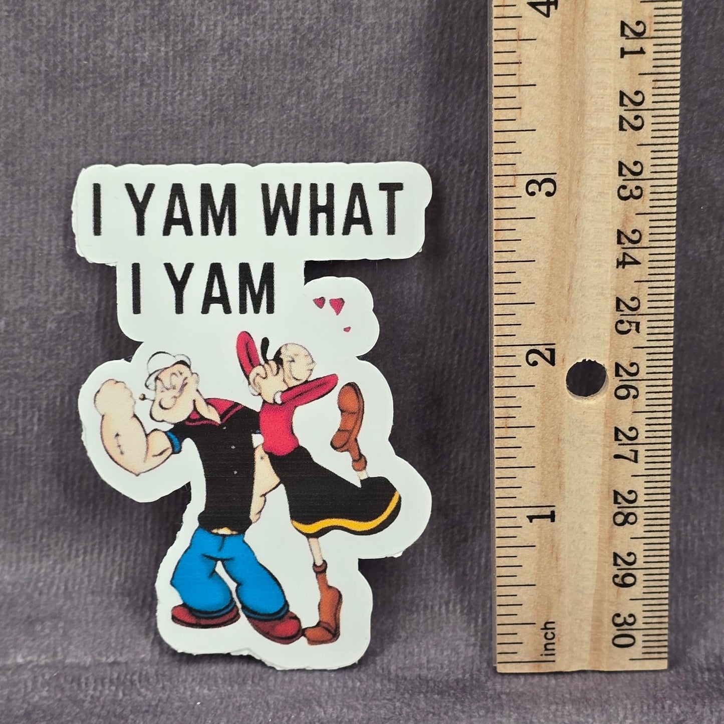 I Yam What I Yam Popeyes Funny Humor Laptop Decal Stationary Sticker