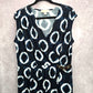 Michael by Michael Kors Blue Halo Wrap Midi Length Dress Size Large