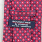 Roundtree & Yorke Red Blue Geometric Dot All Silk Handmade Men's Neck Tie NWOT