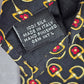 Paolo Gucci Black Bold Red Floral Horsebit Vtg 100% Silk Italy Mens Neck Tie