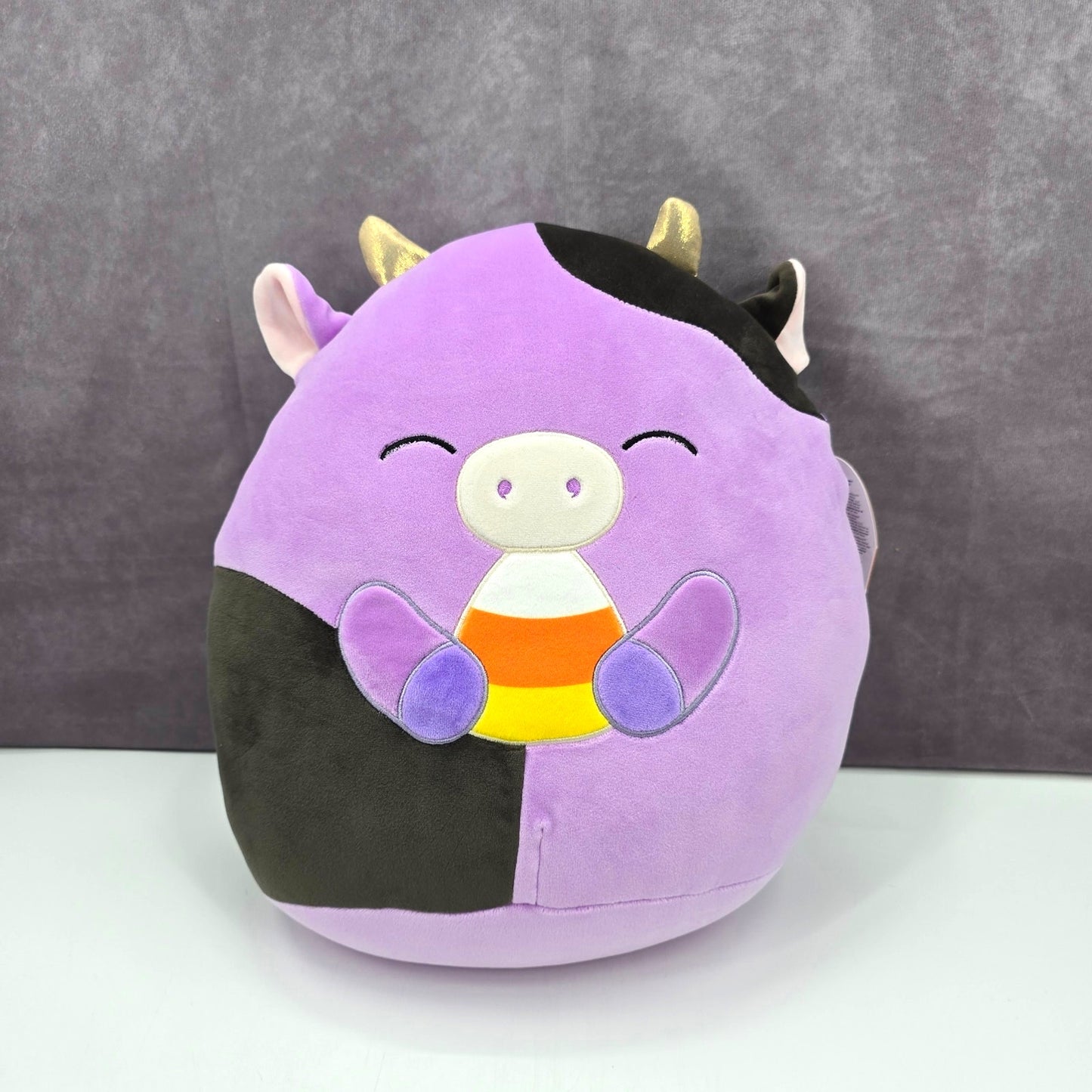 Squishmallows Alexie Purple Cow Halloween Candy Corn Plush NWT #43