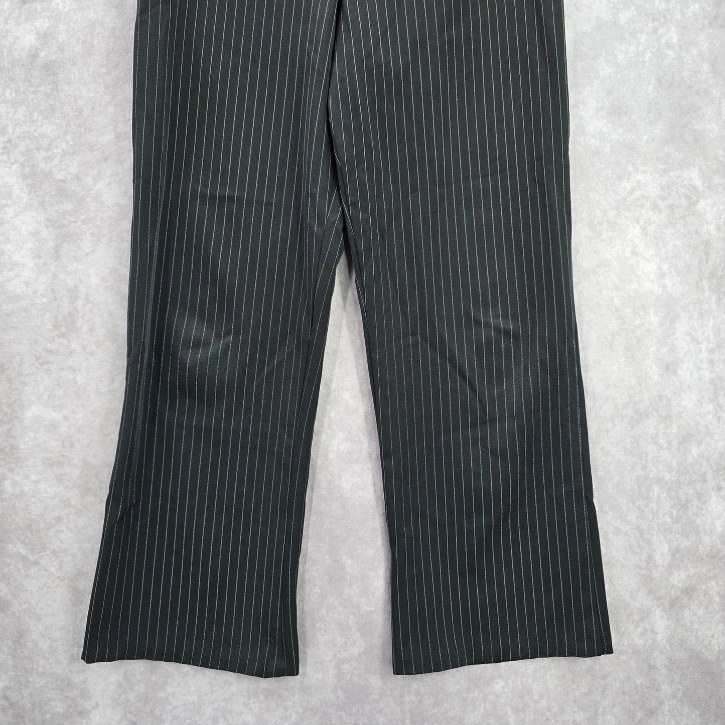 Copper Key Black White Stripe Junior Dress Pants Bottoms Wide Leg Size 16