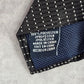 Nautica Black White Polka Dot Stripe Executive Geometric Neck Tie Men's