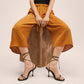 Mango MNG Belt Culottes Trousers Yellow Ochre NWT Plus 2XL