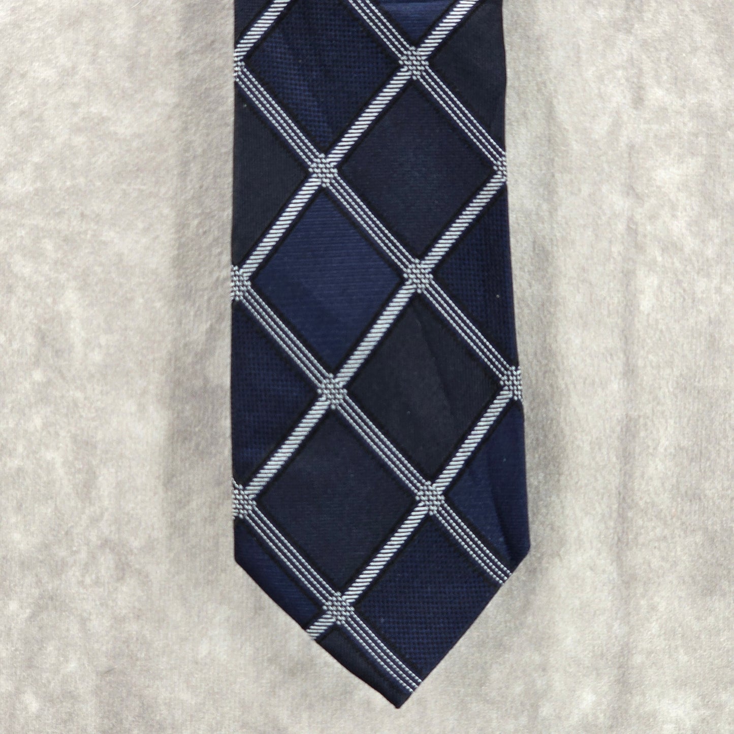 Calvin Klein Blue Black Plaid Tartan 100% Silk Men's Neck Tie NWOT