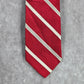 Tommy Hilfiger Red White Blue Stripe 100% Silk Men's Neck Tie NWOT