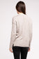 Melange Hi-Low Hem Round Neck Sweater