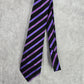 Sean John Black Purple Stripe Tall 100% Silk Extra Long Mens Neck Tie NWOT