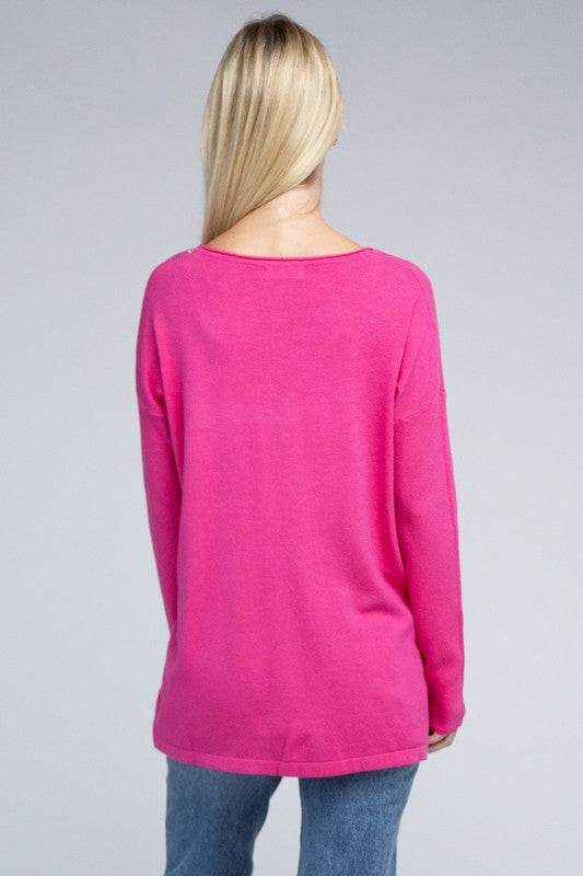 Viscose Front Pockets Sweater