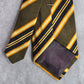 XMI Platinum Brown Orange Stripe Repp Silk Men's Neck Tie NWOT