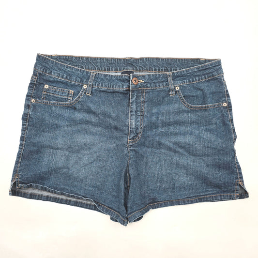 Faded Glory Blue Denim Jeans Shorts Bottoms Pants Plus Size 18