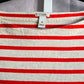 J. Crew Red Striped Long Sleeve Top Blouse XS