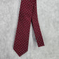 Pronto Uomo Red Geometric White Polka Dot Silk Men's Neck Tie NWOT