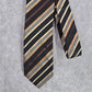 Sean John Black Stripe Brown Gold 100% Silk Men's Neck Tie NWOT