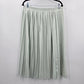 Zara White Green Short Midi Pleated Pull On Skirt Plus 20