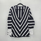 Zara Black White Stripes Sweater Pullover Extra Large XL