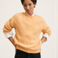 Mango MNG Peach Orange Chunky Knit Sweater Cardigan NWT Plus 3XL